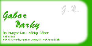 gabor marky business card